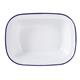 Olympia Enamel Pie Dishes Rectangular 180 x 135mm (6 Pack)