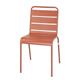 Bolero Amalfi Slatted Steel Side Chairs Terracotta (4 pack)