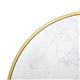 Bolero Round Marble Tabletop with Brass Effect Rim White 600mm