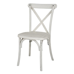 Bolero Manhattan Cross-Back Resin Chairs Limewash (4 Pack)