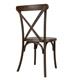 Bolero Manhattan Cross-Back Resin Chairs Dark Wood Effect (4 Pack)