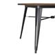 Bolero Complete Outdoor Aluminium Table Dark Wood Effect 1200x760mm