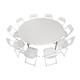 Bolero Round PE Centre Folding Table White 6ft