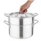 Vogue Aluminium Double Boiler Pan With Lid 24cm