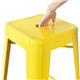 Bolero Bistro Yellow Steel High Stool (4 pack)