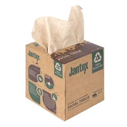 Jantex Green 100% Recycled Facial Tissue Cube 100 Sheets (36 Pack)