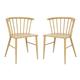 Bolero Harrowdene Metal Side Chairs Wood Effect (2 pack)