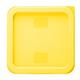 Hygiplas Square Food Storage Container Lid Yellow Small