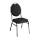 Bolero Oval Back Banquet Chairs Grey & Black (4 Pack)
