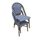 Bolero Parisian Style Rattan Side Chair Blue (2 Pack)