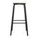 Bolero Cantina High Stools with Wooden Seat Pad Black (4 pack)