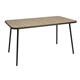 Bolero Santorini Rectangular Table Wood Effect 1400mm