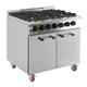 Buffalo 6 Burner Gas Oven Range with Castors