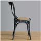 Bolero Wooden Dining Chair with Cross Backrest Black Wash Finish (Box 2)