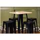 Bolero Bistro Steel High Stool Black (4 pack)