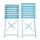 Bolero Perth Blue Pavement Style Steel Folding Chairs (2 pack)