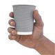 Fiesta Recyclable Coffee Cups Ripple Wall Charcoal 225ml / 8oz (25 Pack)