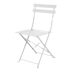 Bolero Perth Grey Pavement Style Steel Folding Chairs (2 Pack)