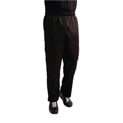 Whites EasyFit Chefs Trousers Teflon Black XXL