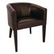 Bolero PU Leather Tub Armchair Dark Brown (Single)