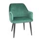 Bolero Lia Velvet Effect Chairs Dark Green (2 Pack)