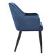 Bolero Lia Velvet Effect Chairs Dark Navy (2 Pack)