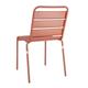 Bolero Amalfi Slatted Steel Side Chairs Terracotta (4 pack)