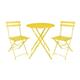 Bolero Perth Mellow Yellow Pavement Style Steel Folding Chairs (2 Pack)