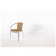 Bolero Aluminium and Natural Wicker Chair (4 pack)
