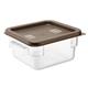 Hygiplas Square Food Storage Container Lid Brown Small