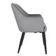 Bolero Lia Velvet Effect Chairs Grey (2 Pack)