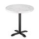 Bolero Round Marble Effect Tabletop White 600mm