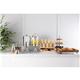 Olympia Cup and Condiment Station Hevea Wood 450x120x240mm