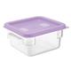 Hygiplas Square Food Storage Container Lid Purple Small
