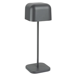 Olympia Lucca Table Lamp Squared Dome Grey 300mm
