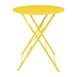 Bolero Perth Mellow Yellow Pavement Style Round Table 600mm