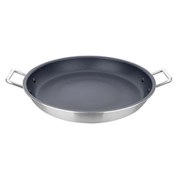 Vogue Aluminium Non-stick Teflon Platinum Plus Paella Pan 35cm