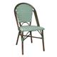 Bolero Parisian Style PE Rattan Chair Green Dot Mix (2 Pack)