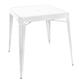 Bolero Bistro Square Steel Table White 668mm (Single)
