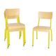 Bolero Cantina Side Chairs with Wooden Seat & Backrest Yellow (4 Pack)