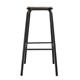 Bolero Cantina High Stools with Wooden Seat Pad Black (4 pack)