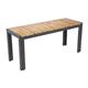 Bolero Rectangular Steel and Acacia Benches 1000mm (2 pack)
