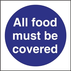 Vogue All Food Must Be Covered Sign