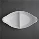 Olympia Whiteware Divided Oval Eared Dishes 295x155mm (6 pack)