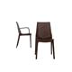 Bolero PP Rattan Bistro Side Chairs Brown (4 Pack)