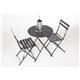 Bolero Perth Black Pavement Style Steel Folding Chairs (2 Pack)