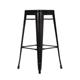 Bolero Bistro Steel High Stool Black (4 pack)