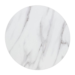 Bolero Pre-drilled Round Table Top Marble Effect 600mm