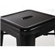 Bolero Bistro Steel High Stool Black (4 pack)