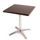 Special Offer Bolero Square Dark Brown Table Top and Base Combo